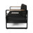 3 Seater With Aluminium Build And -blocking Seat Materials, Black Rust- - Covers,