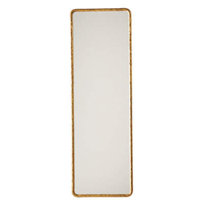 Hammered Flat Solid Wood Wall Mirror