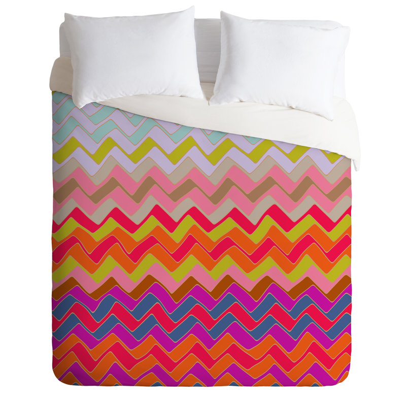 Housse de couette Sharon Turner Geo Chevron, Housse de couette pour grand lit, Poids léger
