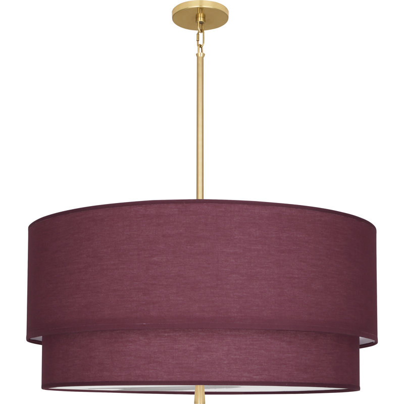 Decker 3 - Light Chandelier, Modern Brass, Vintage Wine