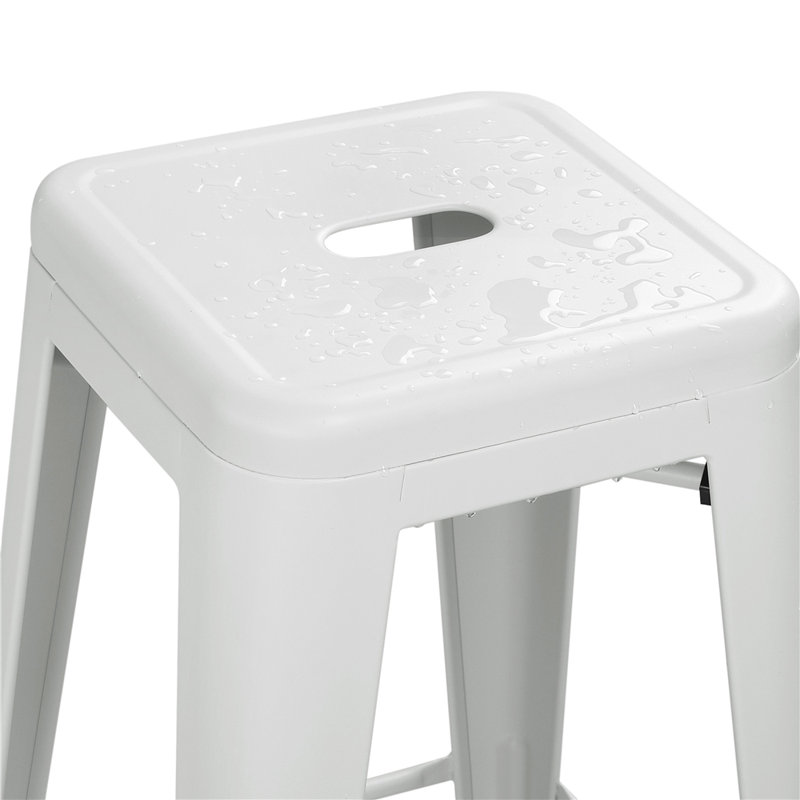 Tabouret de bar 30 po Winfred, Blanc, Tabouret de comptoir (siège d’une hauteur de 24