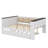 Full-Size Daybed With Storage Racks, Padded Backrest, USB Port, And Trundle-2023839793
