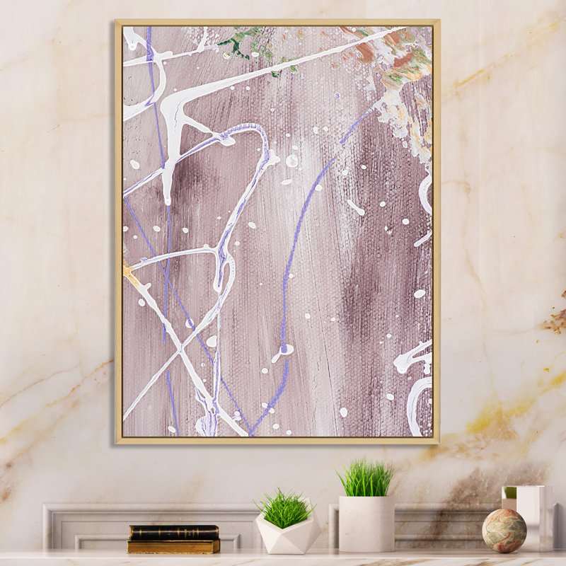 Marbre jaune et noir - reproduction d'art moderne et contemporaine sur toile, H 12 po x l 8 po x P 1 po, Cadre flottant brun