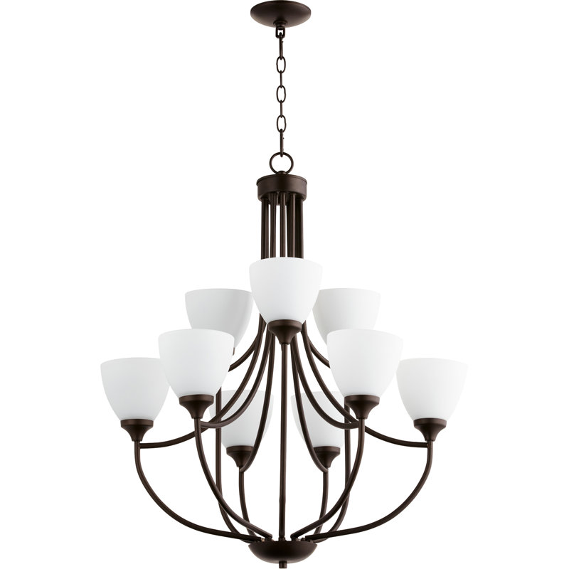 Radack 9 - Light Empire Chandelier, Oiled Bronze