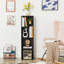Petite bibliothèque noire à 5 cubes, petite armoire de rangement avec tablettes ouvertes (ensemble de 2)-416325508