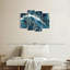 "Abstract Abstract Blue Marble", ensemble de 4 pièces sur toile par Blair A Set-93059918