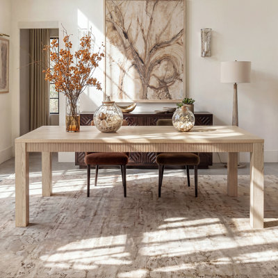 84" 100% Solid Wood Dining Table