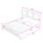 Vintage Wood Platform Bed with Headboard-1104143656-1104143658