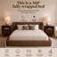 Cadre de lit rembourré avec tête de lit, sommier non nécessaire, matelas non inclus, lit plateforme moderne de style nuage-1194939962-1194939964