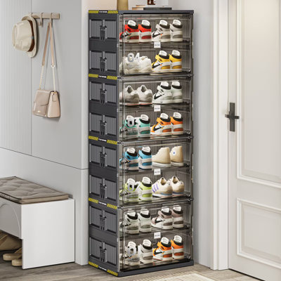 Range-chaussures pliable à 8 niveaux pour vestibule