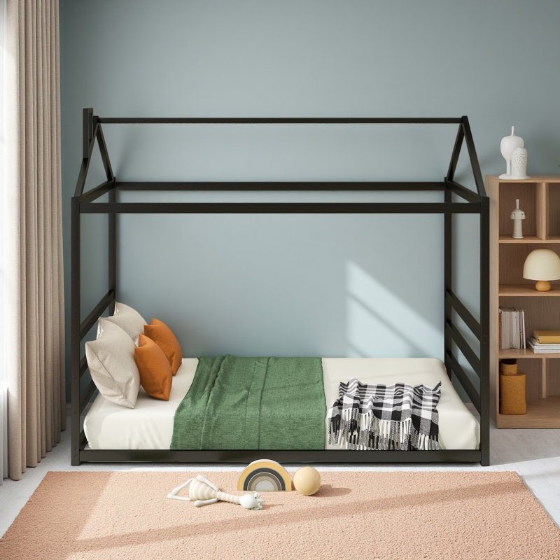 Lit plateforme en métal, grand lit