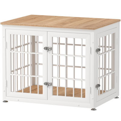 32 Inch Heavy Duty Dog Crate Furniture, Decorative Pet House End Table, Wooden Cage Kennel Furniture Indoor