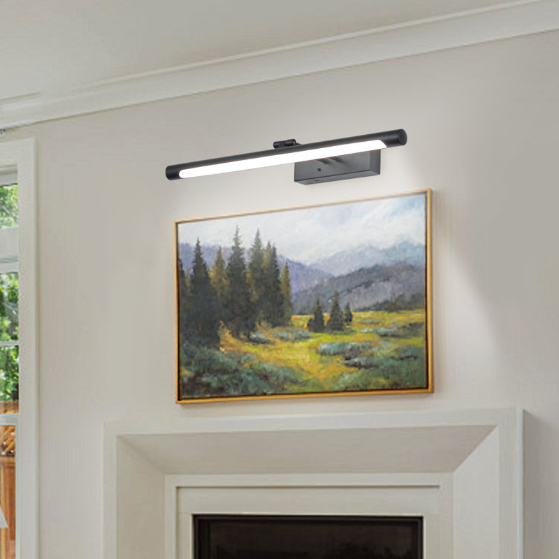 18'' Picture Light with Remote - Dimmable 3CCT Adjustable Swing Arm, Wireless Battery Operated Wall Light for Artwork & Paintings