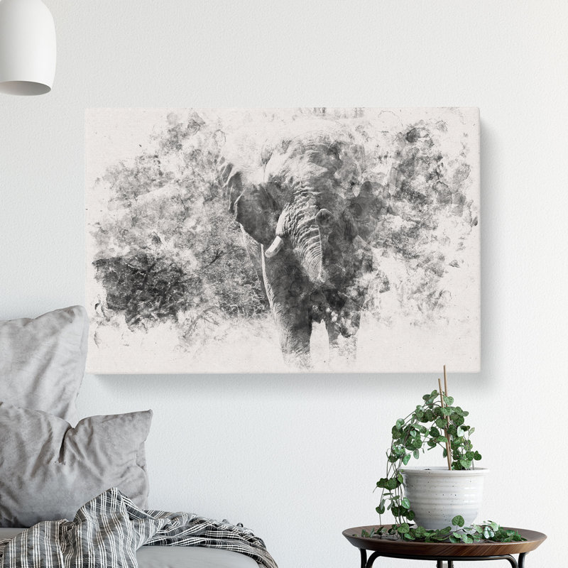 The Majestic Elephant - Wrapped Canvas, 35cm H x 50cm W x 3cm D
