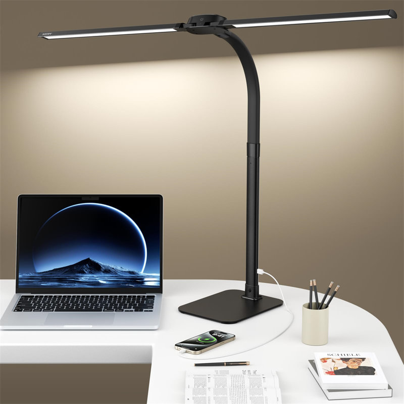 Metal Piano Lamp, Black 