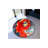Red Themed Abstract Patterned Round Woven Base Modern Decorative Carpet-1831071362