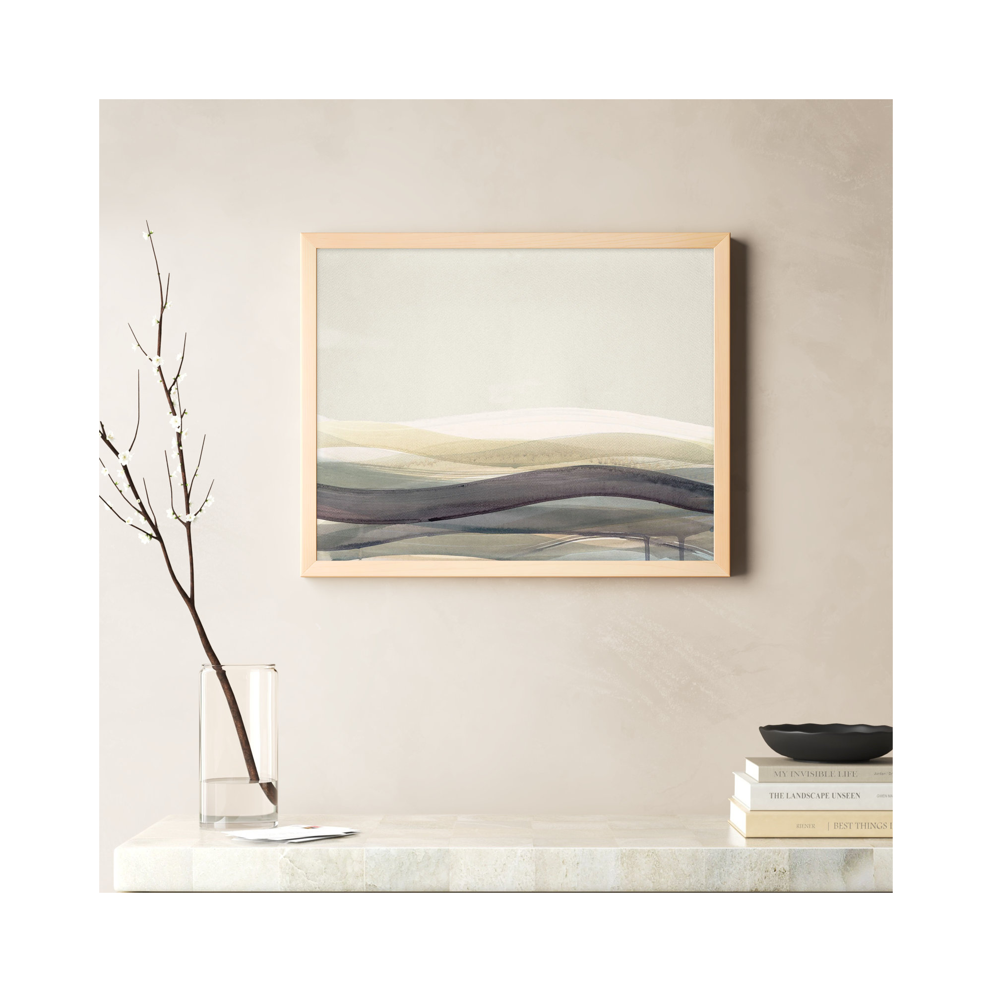 Preliminary II by Beth James, Maple Framed, 25" W x 20" H