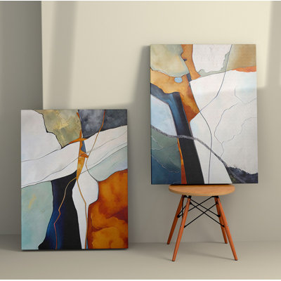 Élégantes peintures sur toile décoratives (2 pièces), 19,7 po x 27,6 po chacune | 100% toile avec cadres 100% bois | Superbe art mural pour le salon et la chambre à coucher, parfait pour la décoration intérieure et les idées de cadeaux