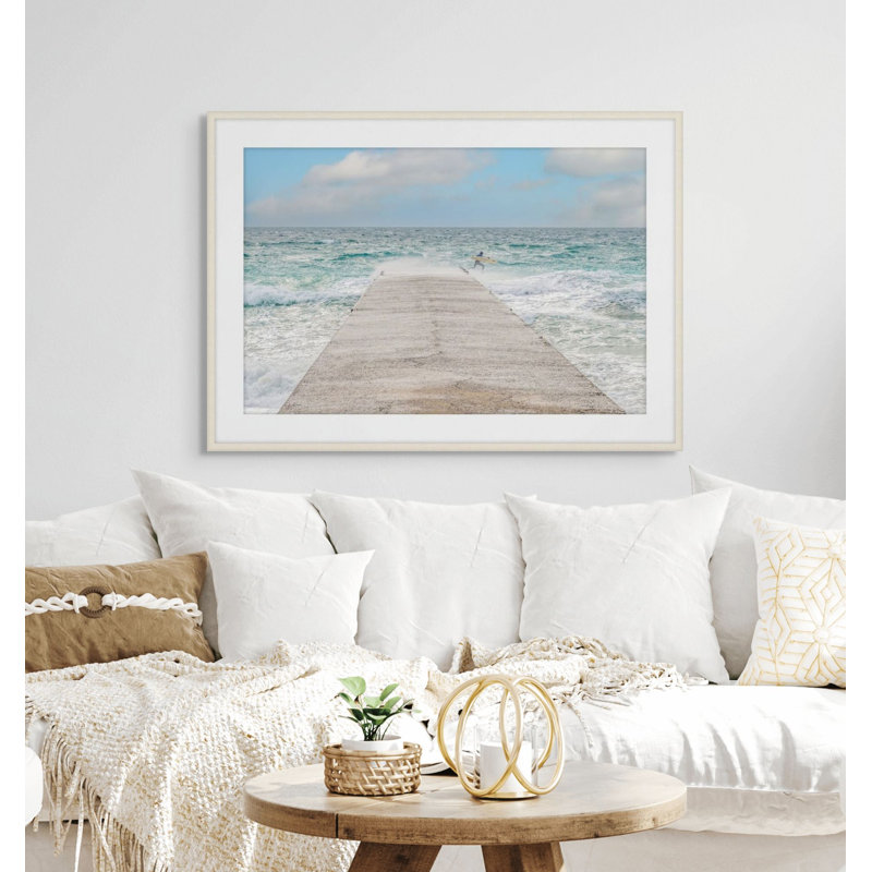 Cannes France Running Surfer 1 Print by RS Photo, 21" H x 28" W