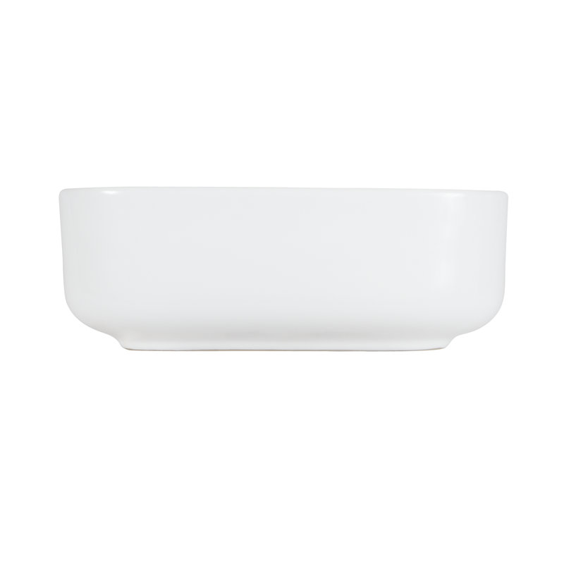 Elanti 15.5'' White Ceramic Square Bathroom Sink