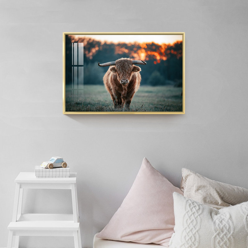 Animal - reproduction de cadre photo sur toile, L 16 po x H 12 po, Or