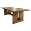 Grande table de salle à manger rectangulaire en bois massif pour 8 personnes-351090957