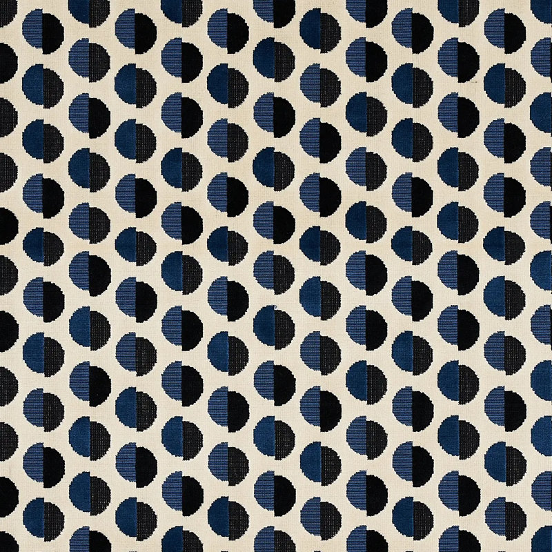 Tissu en velours demi-lune, Bleu marine
