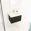 Meuble-lavabo mural 30 po avec lavabo, lavabo en résine à rebords épais, ensemble KD