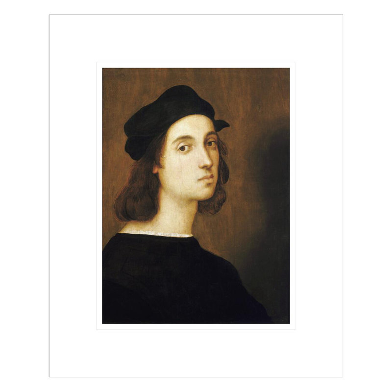 Autoportrait par Raphael - estampe numérique encadrée, H 16,66 po x l 13,75 po