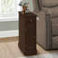 Table d'appoint, table de bout, table d'appoint, table de chevet, étroite, lampe, tiroir de rangement, placage, traditionnel
