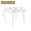 Table d'appoint d'extérieur moderne en bois de teck massif l 20,6 po-114983781