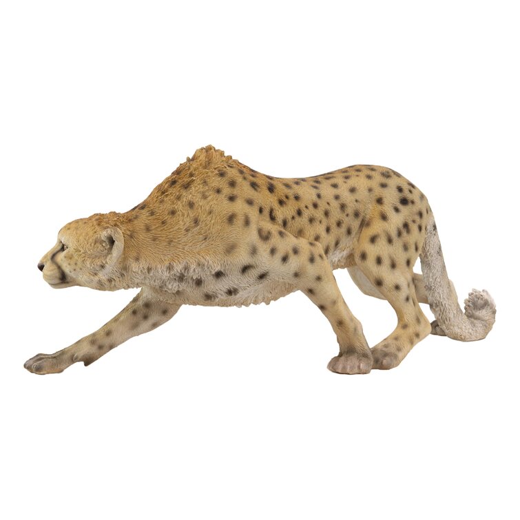 Leopard Statue Cheetah Figurines Copper Realistic Simulation