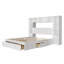 Structure de lit plateforme en métal avec tête de lit, structure en métal robuste, aucun sommier nécessaire