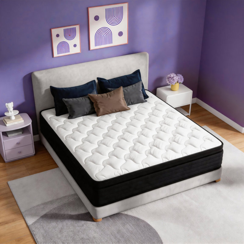 12/14 Inch Queen King Full Twin Size Mattress, Multi-layer High Density Comfort Foam, Cooling Breathable Hypoallergenic Home Bed Mattress