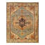 Wool Southwestern Area Rug in Ivory/Rust