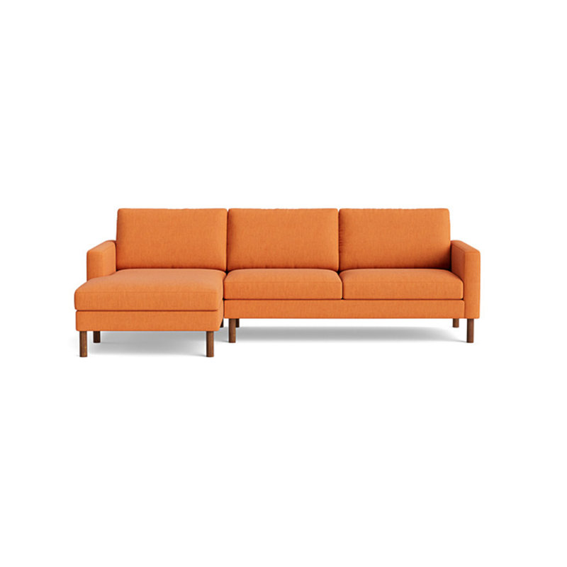 Laguna Chaise Sectional, Left Hand Facing, Performance Weave - Carrot