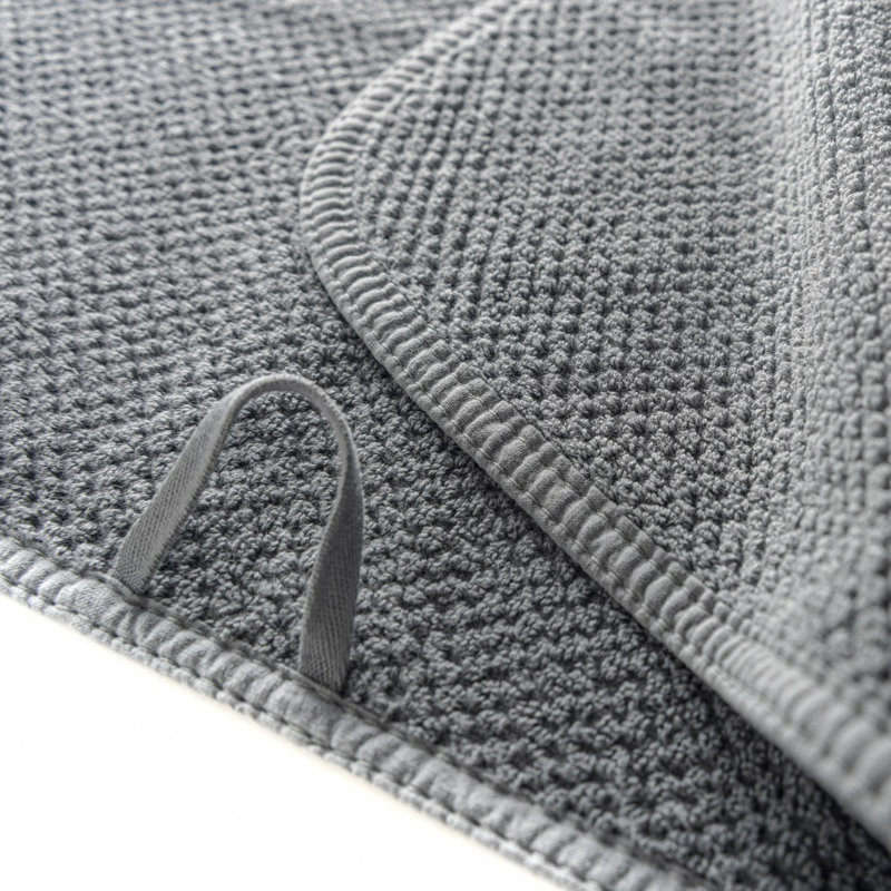Bee Waffle Waffle Hand Towel, Steel