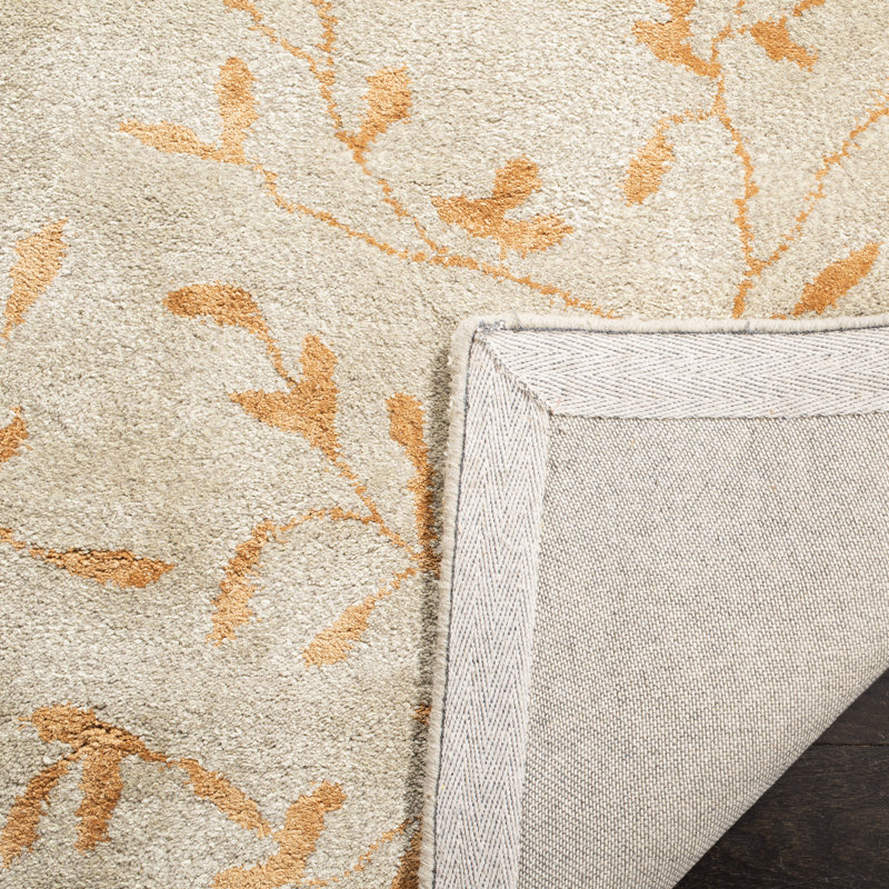 Avayah Soho Hand Tufted Wool And Viscose Floral Rug, Rectangle 7'6" x 9'6"