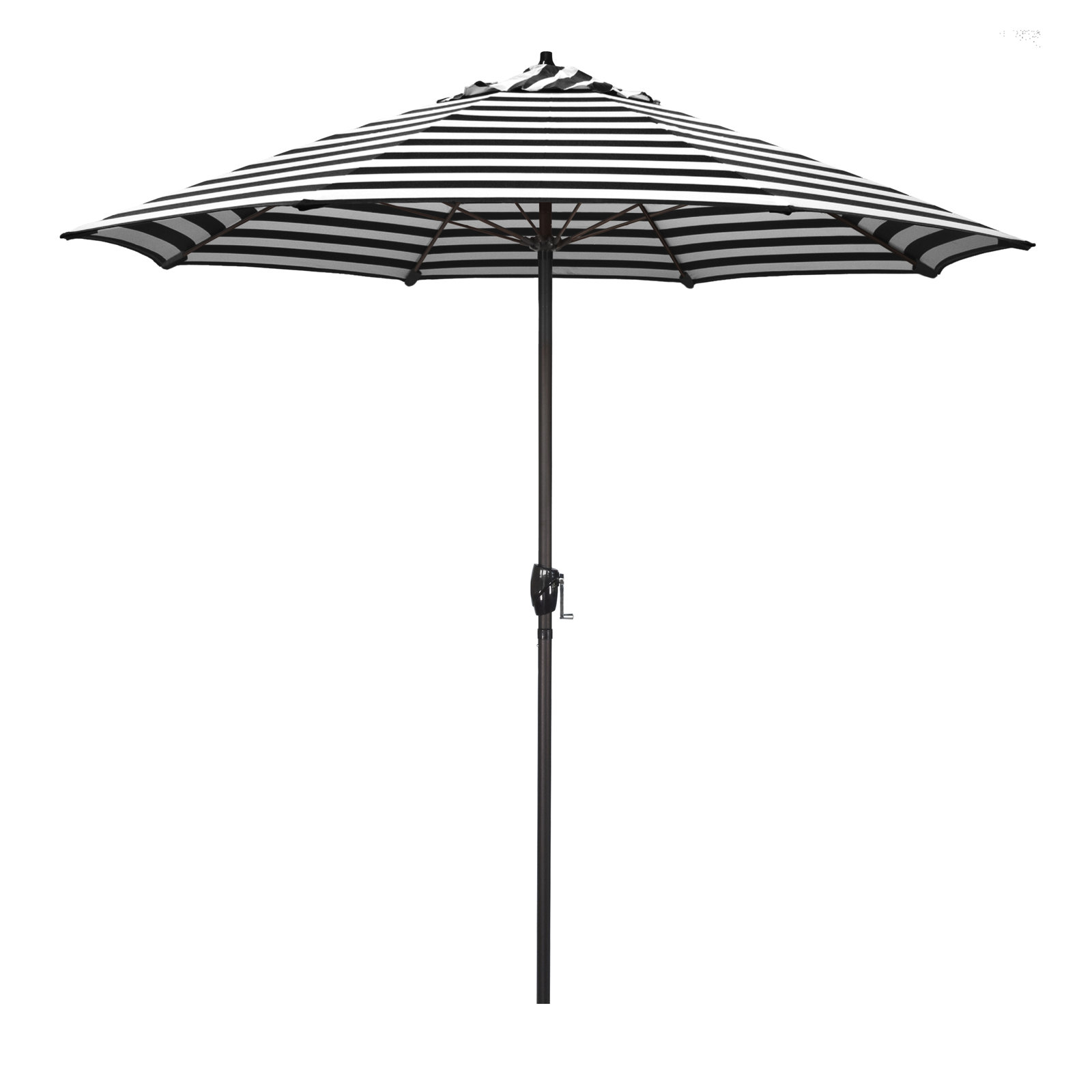 Deshaun 9' Sunbrella® Market Umbrella, Cabana Classic Black Stripe Sunbrella®