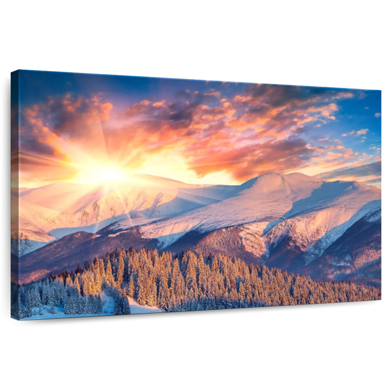 Alvord Snowy Mountain Sunrise, H 16 po x l 24 po