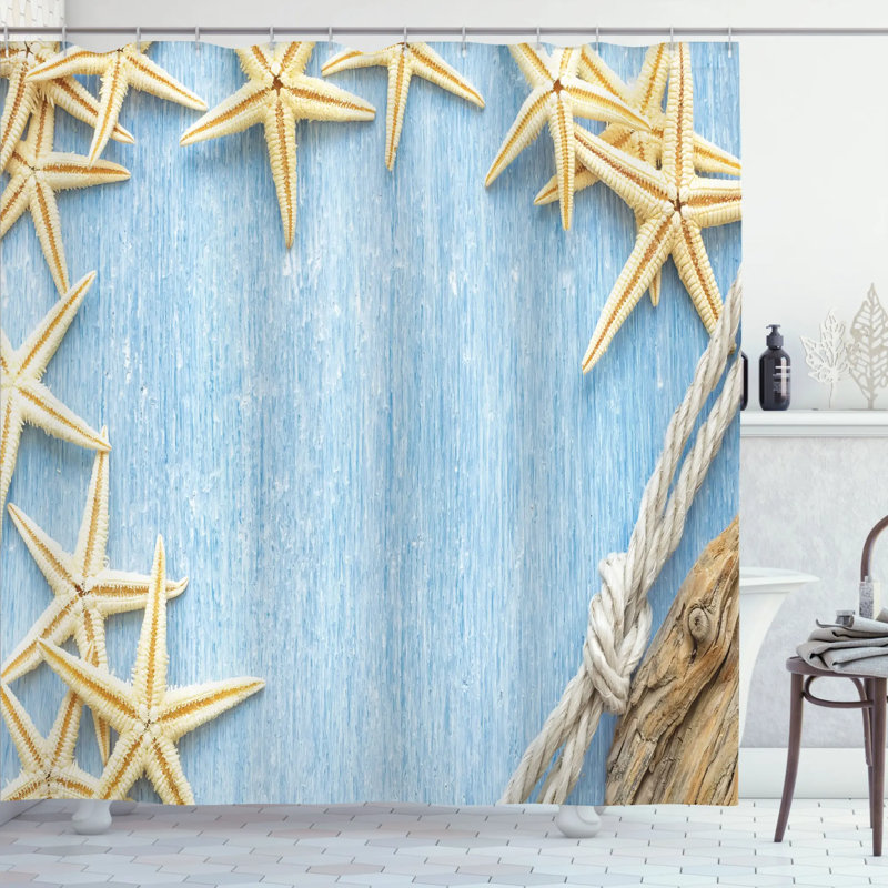 Vintage Look Shower Curtain with Hooks Included, 84" H x 69" W
