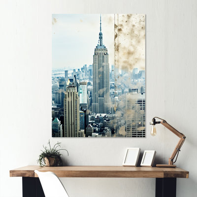 New York Empire State Window Views III - art mural en métal New York City