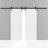 Sliding Double Barn Doors with Hardware Planum 0888 Painted White with Frosted Glass 13FT Rail Hangers Sturdy Set Modern Solid Panel Interior Hall Bedroom Bathroom Door-36" x 96" (2* 18x96)-Black Rail-87391318