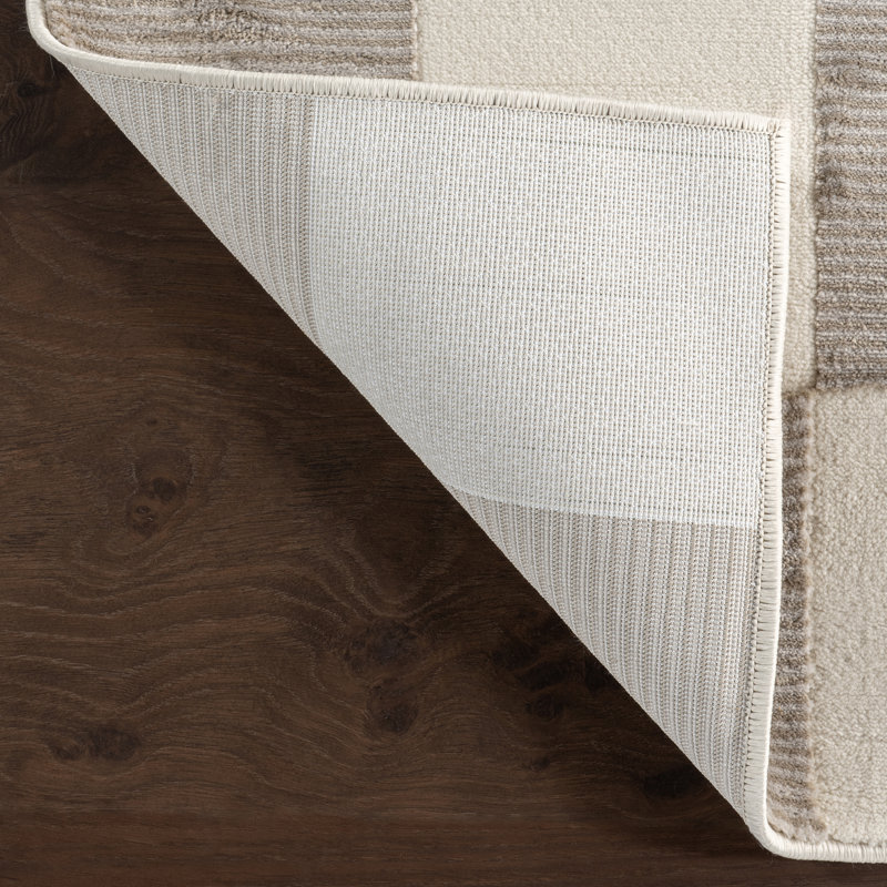 Zhuri Checkered Machine Washable Area Rug, Runner 2'8" x 8'