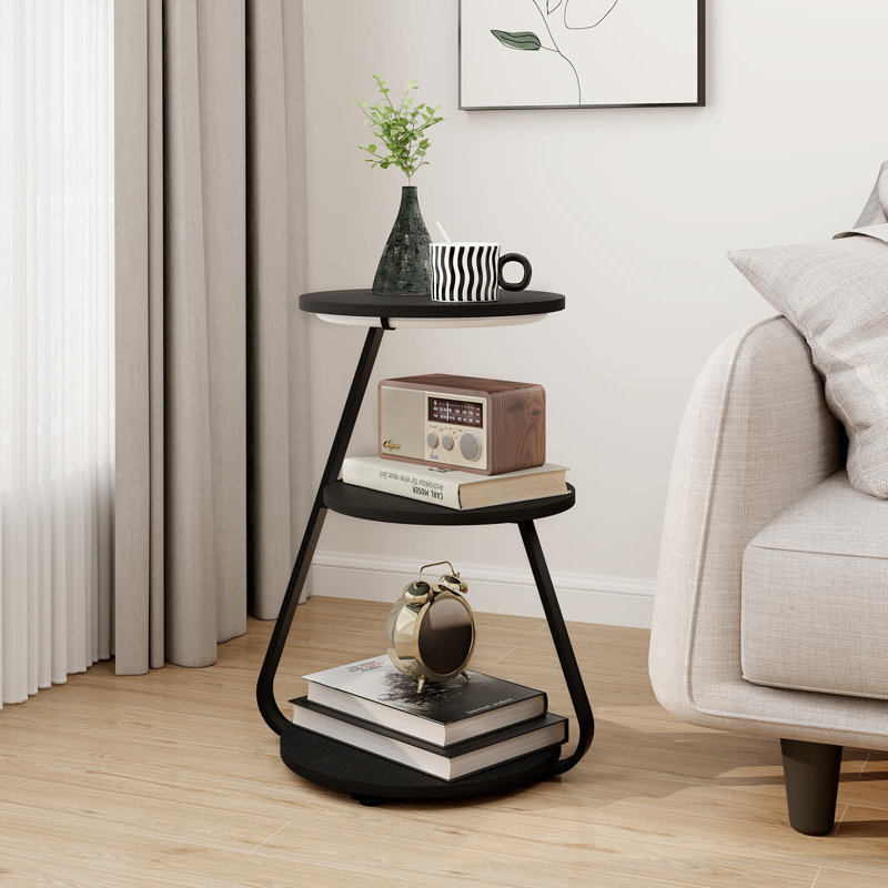 43cm W Metal Bedside Table