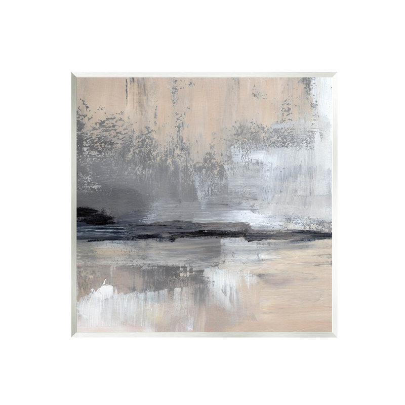 Art abstrait sur toile, réflexion de paysage abstrait par Jennifer Paxton Parker, H 12 po x l 12 po x P 0,5 po