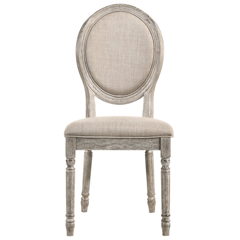 Chaises d'appoint rembourrées brun clair (paire) - Chêne récupéré, dossier très grand pour un espace de vie confortable et chic, finition chêne
