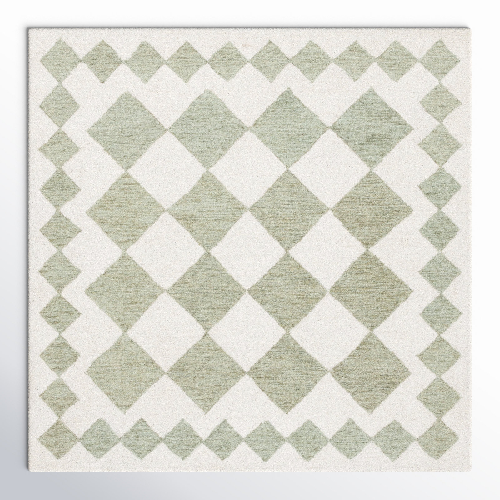 Claude Hand-Woven Geometric Rug, Square 6'