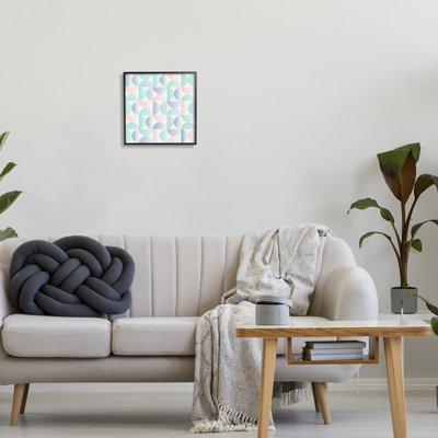 Motif rétro de formes pastel sur bois par Ziwei Li, impression