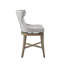 Tabouret de comptoir gris avec détails cloutés en bronze, pieds en bois massif, tabouret pivotant d'une hauteur de 40,34 po, revêtement, assise d'une hauteur de 25,25 po, 300 lb-95684339